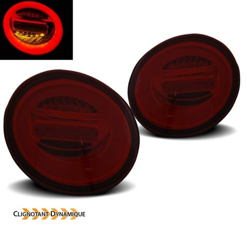 2 Feux arriere VW New Beetle (3C) fullLED dynamiques - Rouge teinte