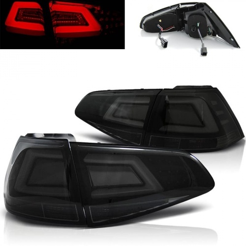 2 Feux arriere VW Golf 7 12-17 - LED BAR - Fume