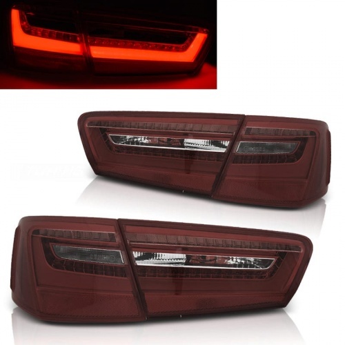 2 Feux arriere AUDI A6 C7 - Led Rouge Fumé