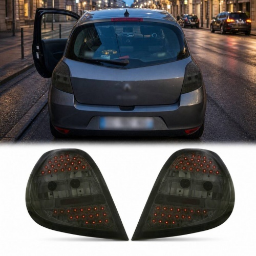 2 Feux Renault Clio 3 LED - 05-09 - Clair Noir