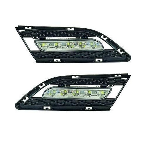 2 Feux de jour LED DRL Ready - BMW E90 E91 09-12 - Blanc