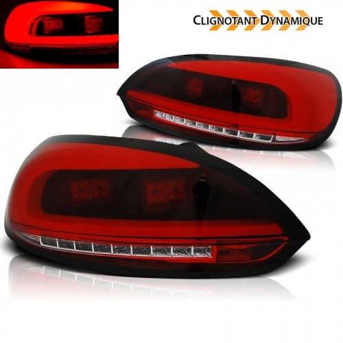 2 Feux arriere VW Scirocco 08-14 LED LTI - Rouge - Dynamique