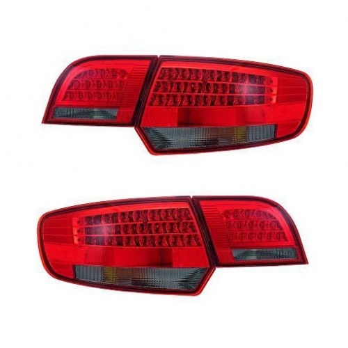 2 Feux AUDI A3 8PA Sportback LED 04-08 rouge teinté