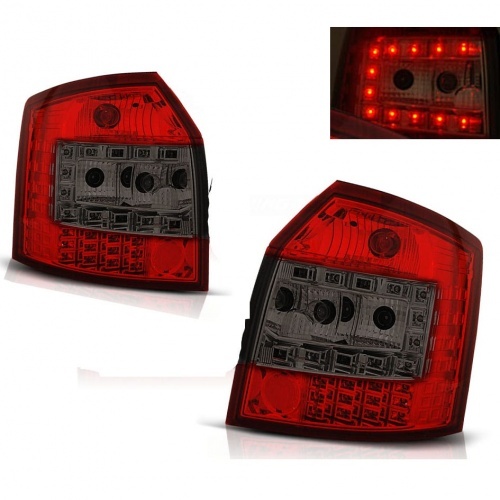 2 Feux arriere LED AUDI A4 (B6) 00-04 - avant - Rouge fume