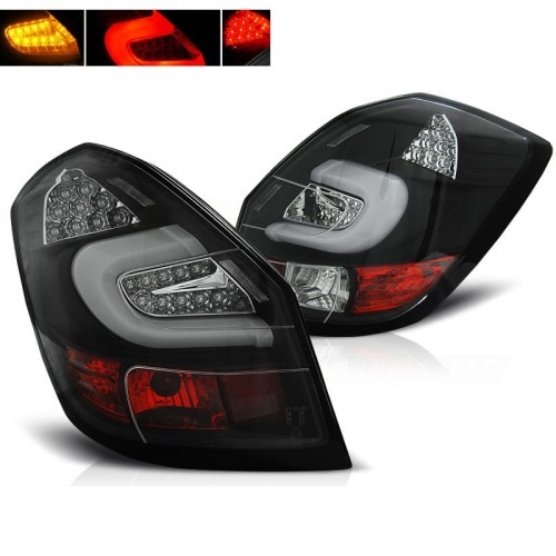 2 Feux arriere LED Skoda Fabia II - 07-14 - Noir