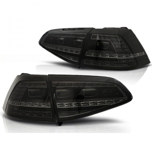 2 Feux arriere VW Golf 7 look GTI - LED - Noir fumé