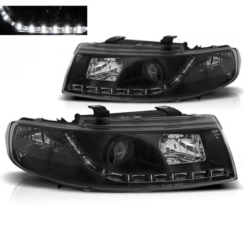 2 Phares SEAT Leon Toledo 1M 99-04 - Devil Eyes LED - Noir