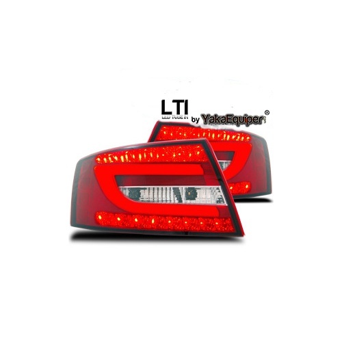 2 Feux arriere AUDI A6 (C6 4F) LTI 04-08 Rouge / Clair 6pin