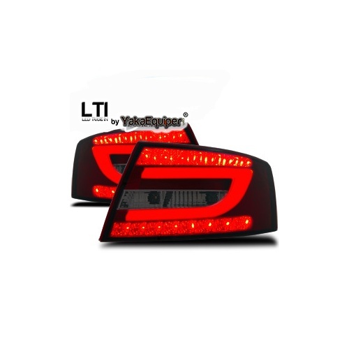 2 Feux arriere AUDI A6 (C6 4F) LTI 04-08 Rouge / Fume 6pin