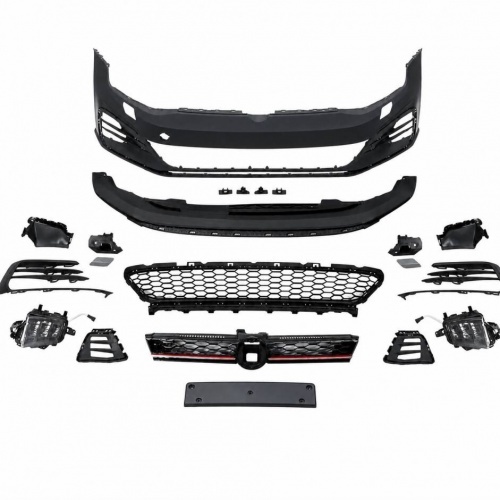 Pare choc avant look G7.5 GTI avec calandre pour VW Golf 7 12-17