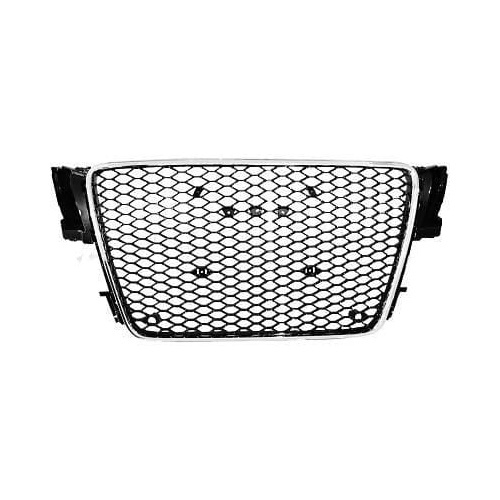 Grille calandre Audi A5 07-11 - look RS5 - Chrome Noir