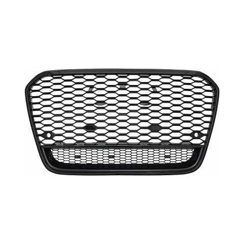 Grille calandre Audi A6 C7 11-14 - Noir  - look RS6 quattro
