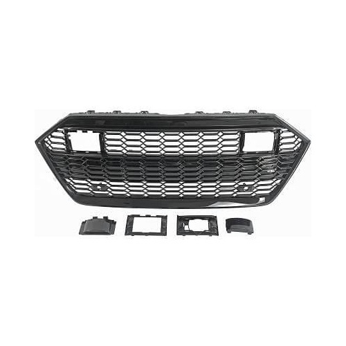Grille calandre Audi A7 4K8 18-21 - look RS7 - Noir Laqué - PDC ACC