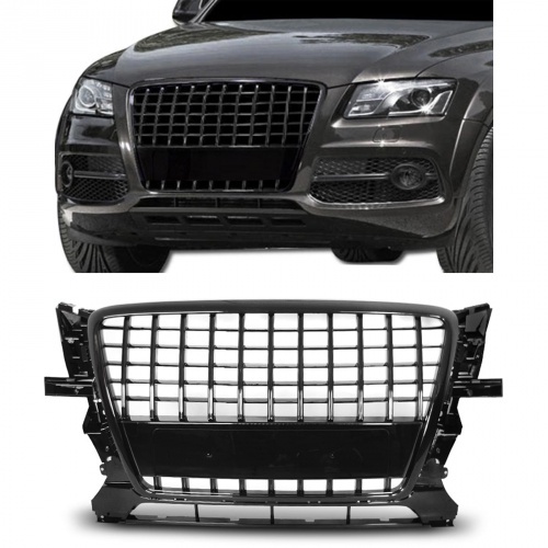 Grille calandre Audi Q5 - look S phase 1 - Noir Brillant - PDC