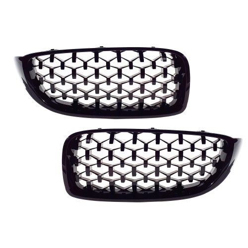 Grilles calandre BMW Serie 4 F32 F33 F36 look Diamant - Noir Brillant