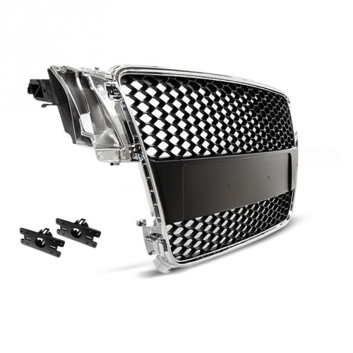 Grille calandre Audi A5 07-11 - look RS5 - Chrome Noir