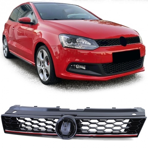 Grille calandre VW Polo (6R) phase 1 - look GTI - Noir