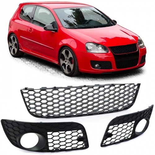 Grilles VW GOLF 5 GTI - nid d'abeille - Noir mat