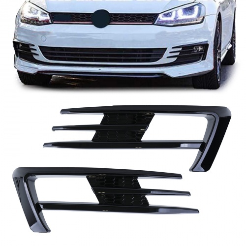 Grilles VW GOLF 7 phase 1 - look GTI nid d'abeille - Noir brillant