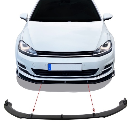 Spoiler lame avant - VW GOLF 7 12-20 - noir brillant