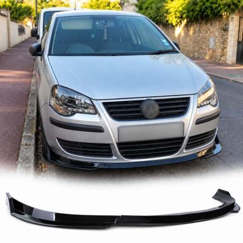 Spoiler lame avant VW Polo 4 9N3 05-09 - look sport noir brillant