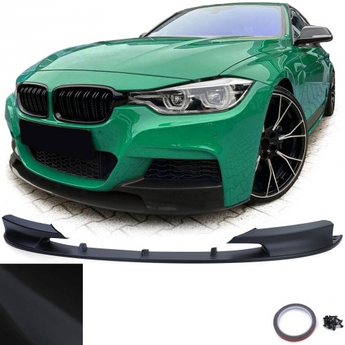 Spoiler lame de pare choc - BMW Serie 3 F30 F31 11-18  - look mperf - noir mat