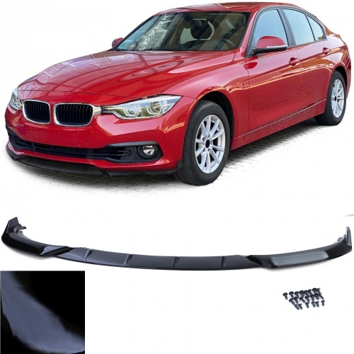 Spoiler lame de pare choc standard - BMW Serie 3 F30 F31 15-19 - noir brillant