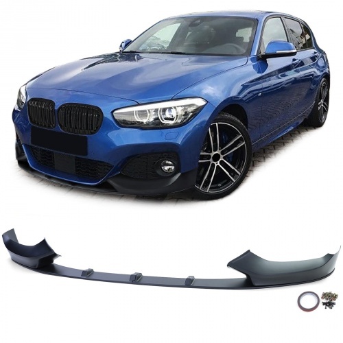 Spoiler lame de pare choc - BMW Serie 1 F20 F21 LCI 15-19 - look mperf - noir mat