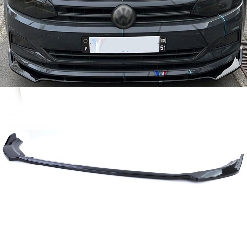 Spoiler lame avant VW Polo 6 - AW 17-21 - look sport noir brillant
