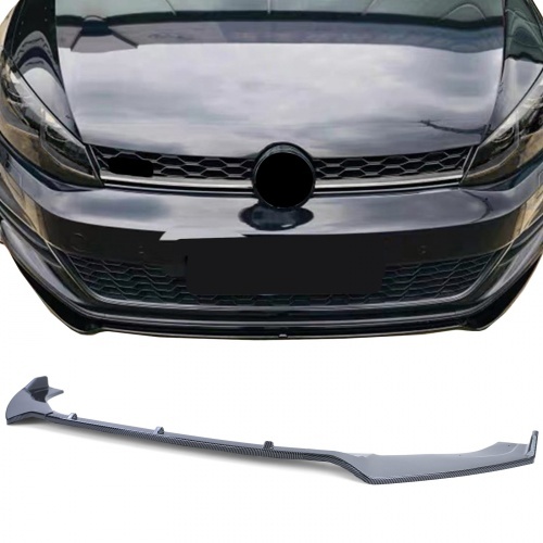 Spoiler lame avant - VW GOLF 7 12-20 - noir carbone brillant