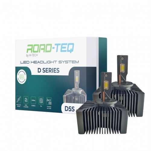 2 ampoules ROAD-TEQ LED D5S conversion xenon 6000K - 25W - plug&play
