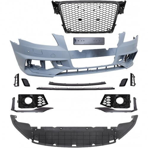 Pare choc avant AUDI A4 B8 phase 1 07-11 PDC - Look RS4 - Noir