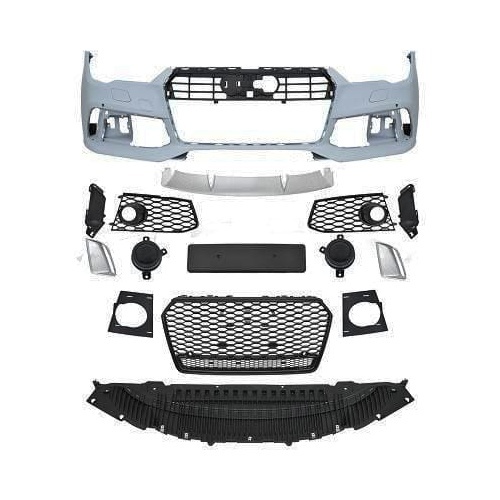 Pare choc avant AUDI A7 4G 15-18 facelift - Look RS7 - Noir