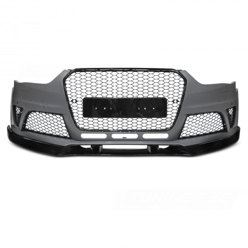 Pare choc avant AUDI A4 B8 phase 2 11-15 - Look RS4 + lame - Noir