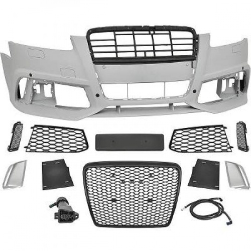 Pare choc avant AUDI A6 C6 04-11 - Look RS6 - Noir