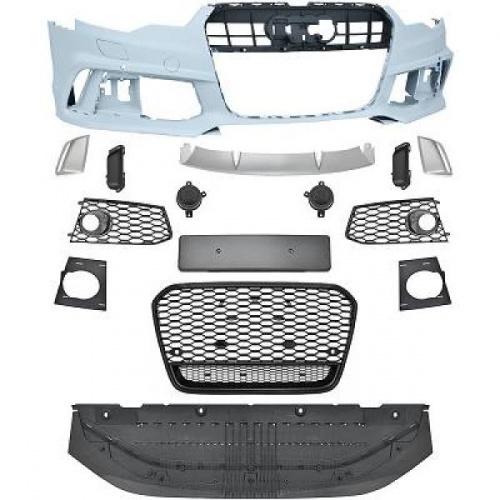 Pare choc avant AUDI A6 C7 phase 2 - 14-18 - Look RS6 - Noir