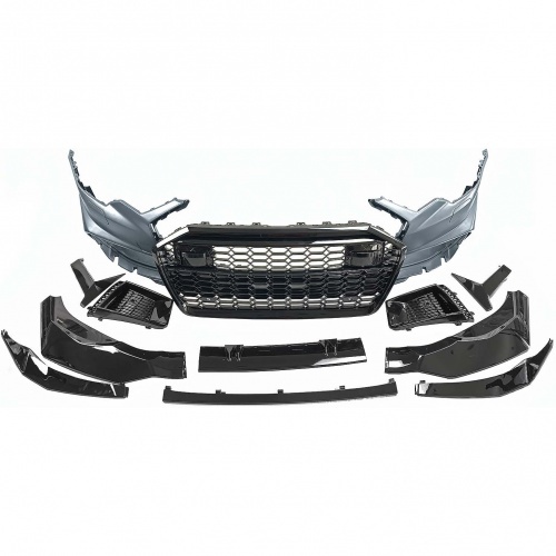 Pare choc avant AUDI A6 C8 18-22 - Look RS6 - Noir Brillant