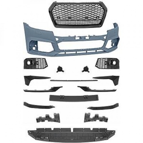Pare choc avant AUDI Q5 II 17-20 - Look quattro RSQ5 - Noir