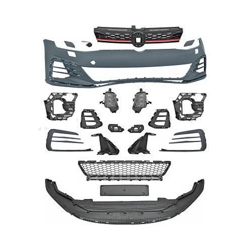 Pare choc avant VW Golf 7.5 (VII) - phase 2 - 17-19 look GTI - PDC et sans
