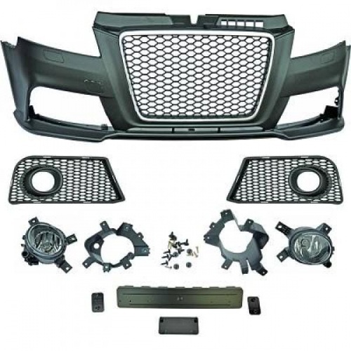 Pare choc avant AUDI A3 08-12 Look RS3 - chrome