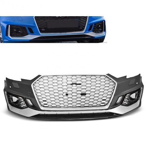 Pare choc avant AUDI A4 B9 16-19 - Look RS4 - Chrome - PDC