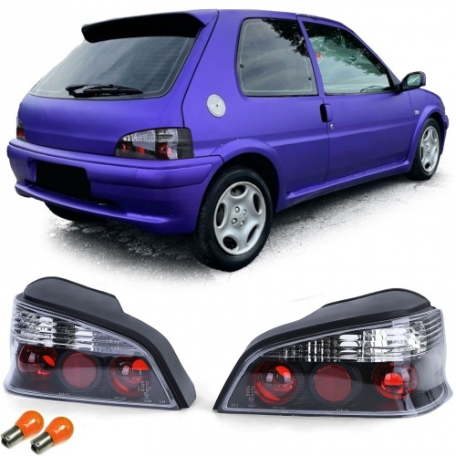 2 Feux arriere Peugeot 106 96-03 - Noir