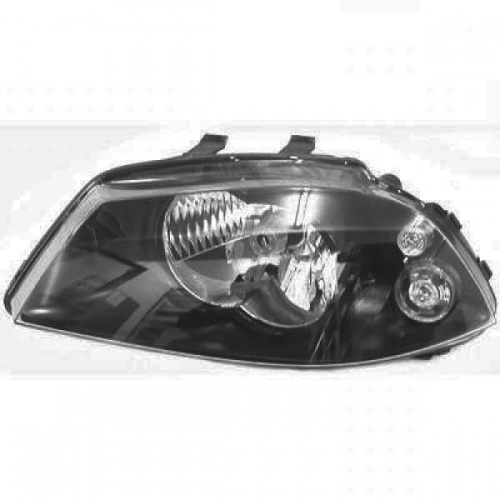 Phare gauche conducteur SEAT Ibiza 6L H4 - 02-08 - Noir