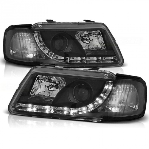 2 Phares avant Audi A3 8L Devil Eyes LED - Noir