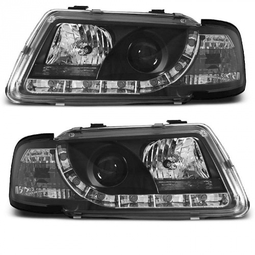 2 Phares avant Audi A3 8L Devil Eyes LED R87  - Noir