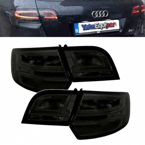 2 Feux arriere AUDI A3 8PA Sportback LED 04-08 Fume