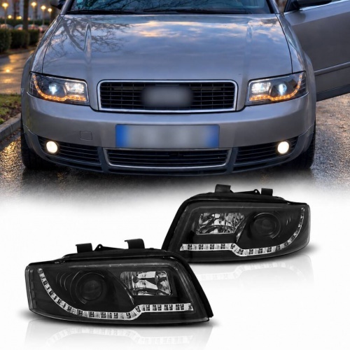2 Phares avant AUDI A4 (B6) - LTI et LED - Noir