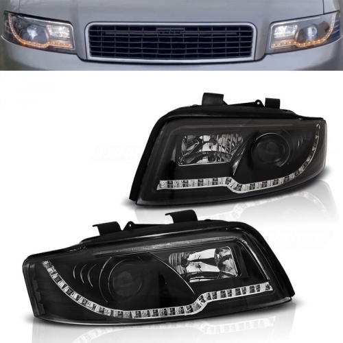 2 Phares avant AUDI A4 (B6) - LTI et LED - Noir