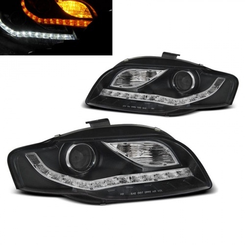 2 Phares LED AUDI A4 B7 (8E) 04-08 - look xenon - Noir