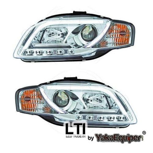 2 Phares LED AUDI A4 B7 (8E) 04-07 - LTI - Chrome